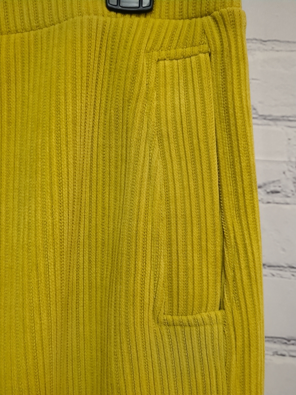 MarlaWynne Wide Leg Corduroy Pants in Mustard Yellow - Picture 2 of 3